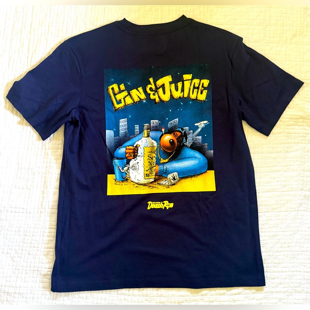 Snoop Dogg Death Row Gin & juice graphics Tee shirt band Rap top Shoe Palace